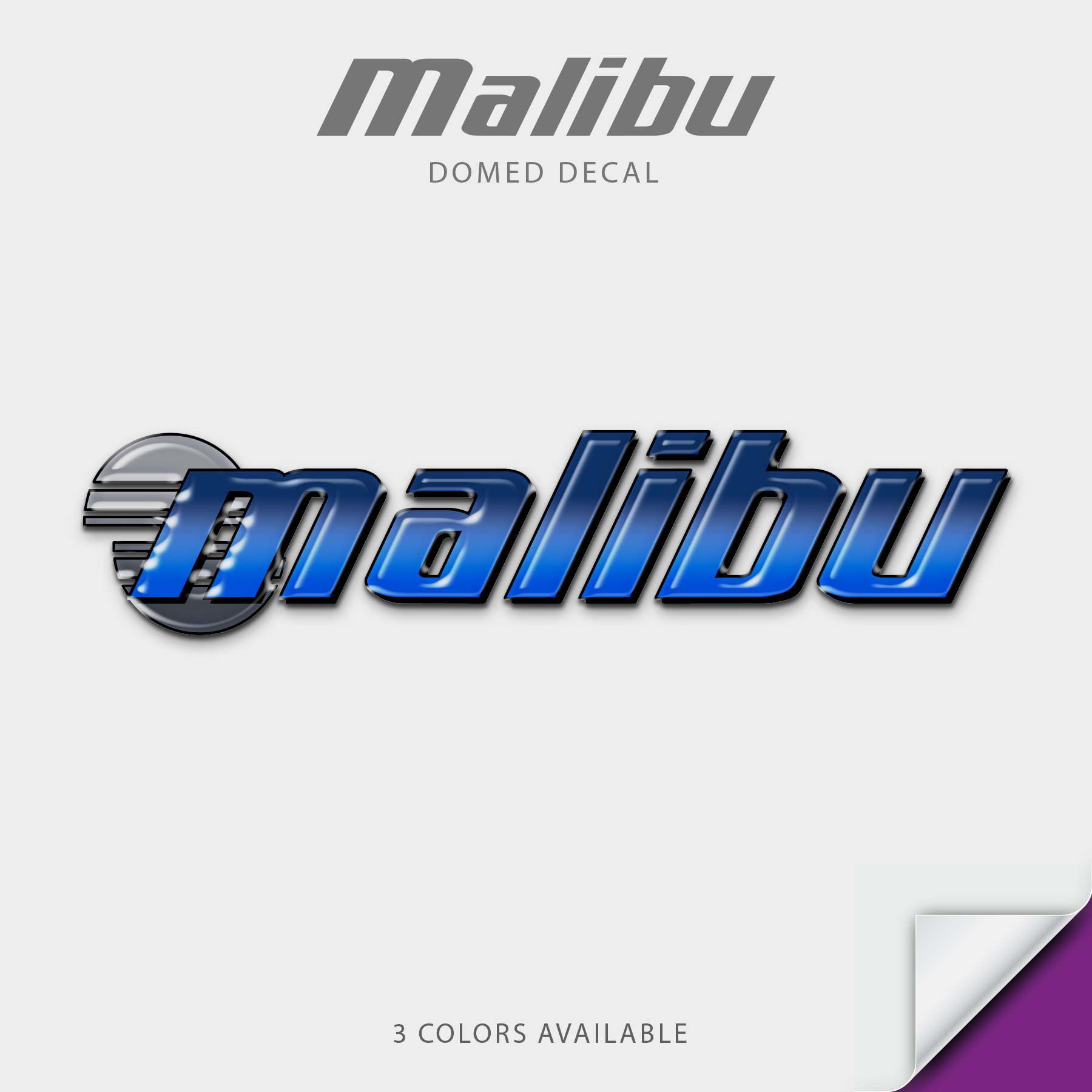 1996-1999 Malibu with Sun Domed Boat Decal, Factory Decal Matched Colors