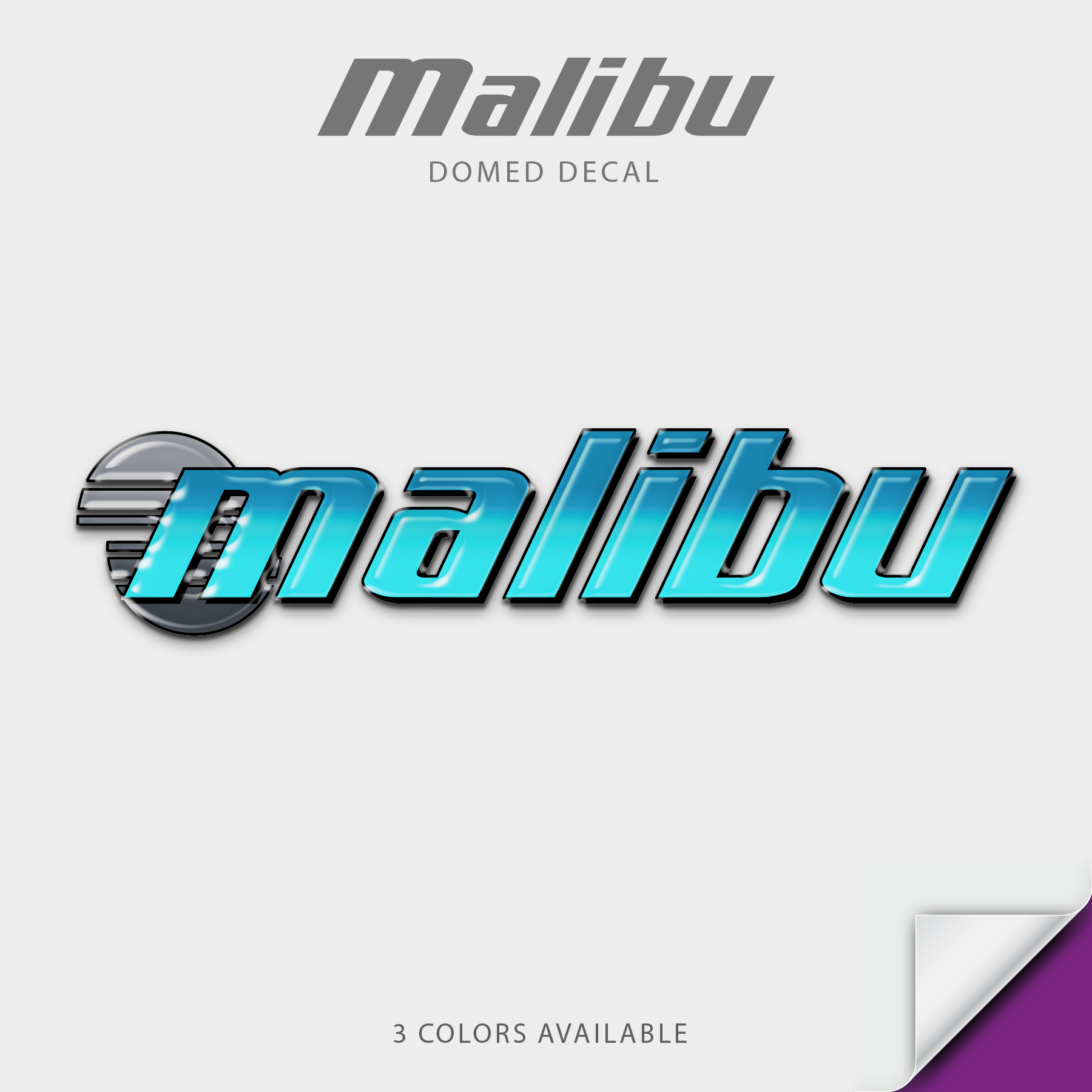 1996-1999 Malibu with Sun Domed Boat Decal, Factory Decal Matched Colors