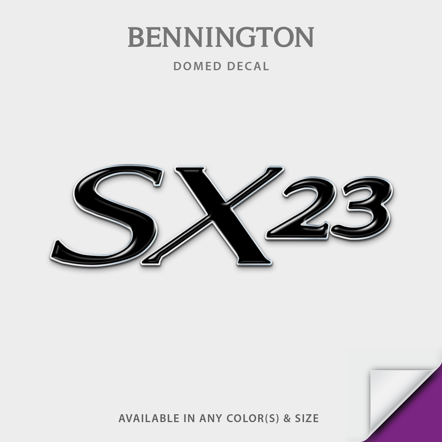 Bennington SX23 Domed Boat Decal