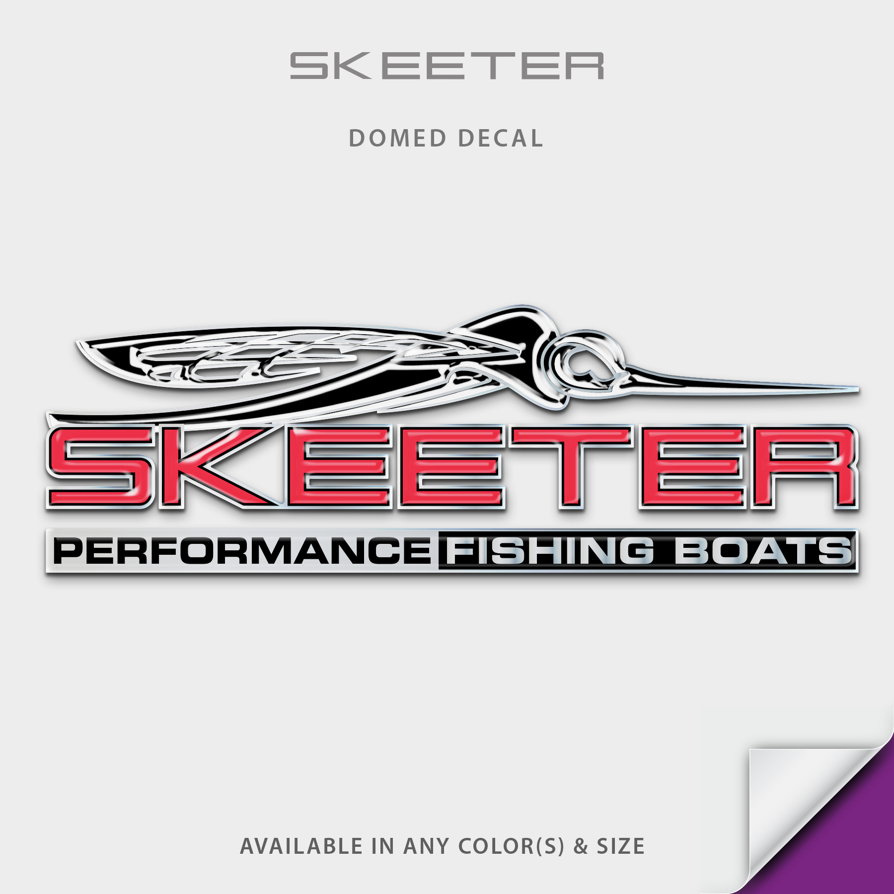 Skeeter Performance Fishing Domed Accessory Decal
