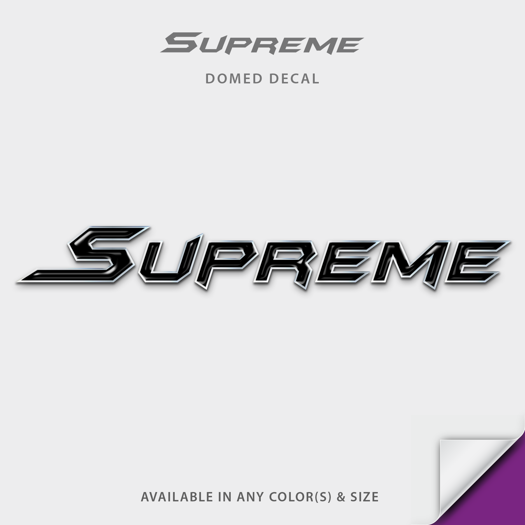 Supreme Domed Boat Decal