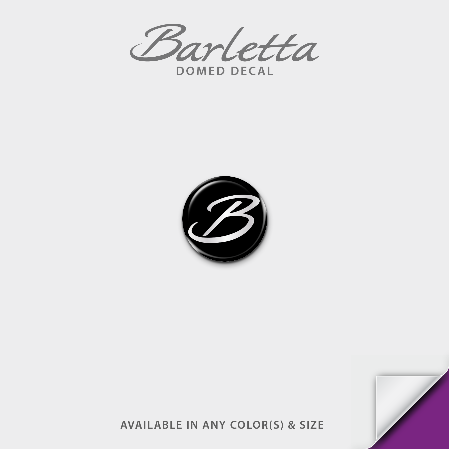 Barletta Steering Wheel Domed Decal