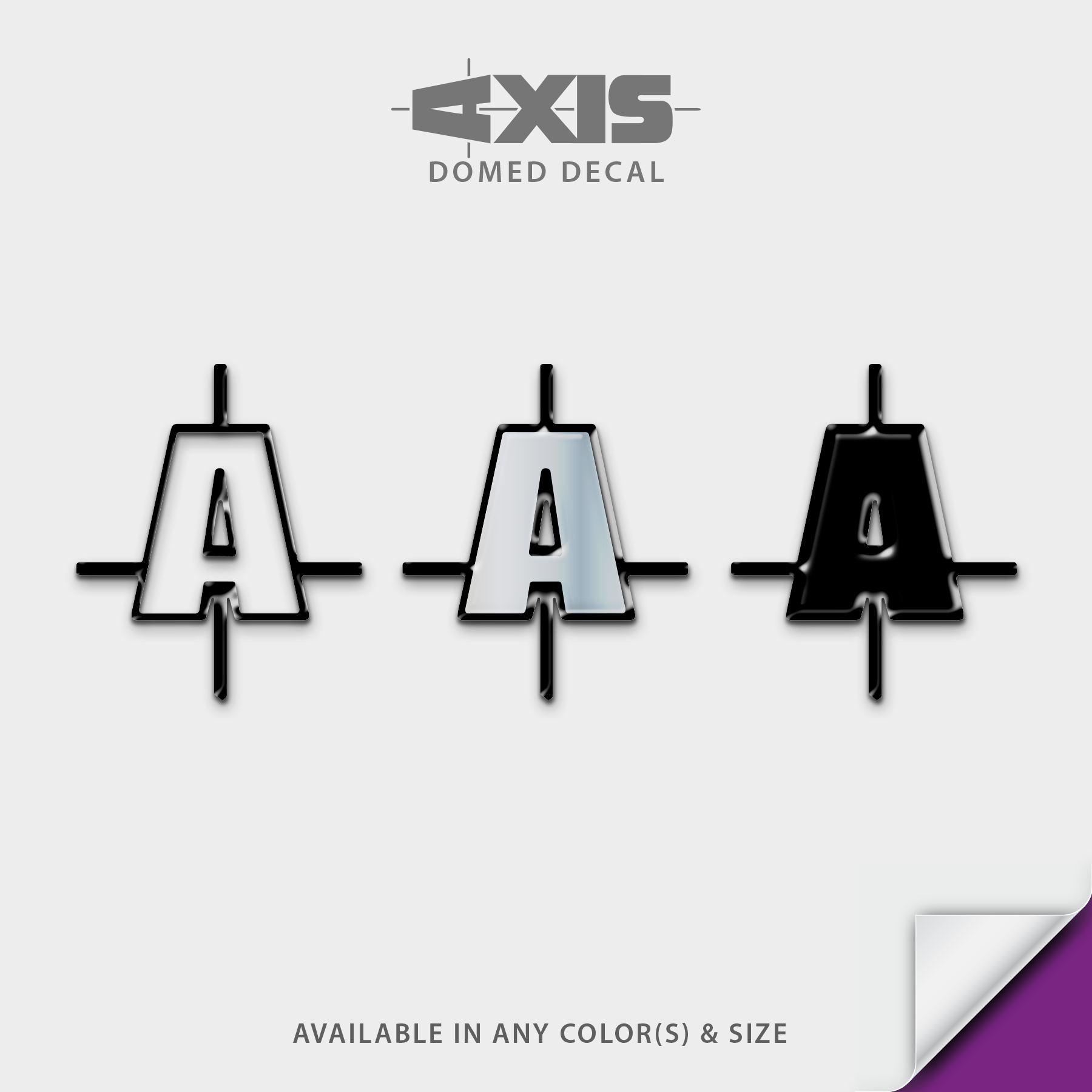 2012-2014 Axis Letter A Replacement Domed Decal