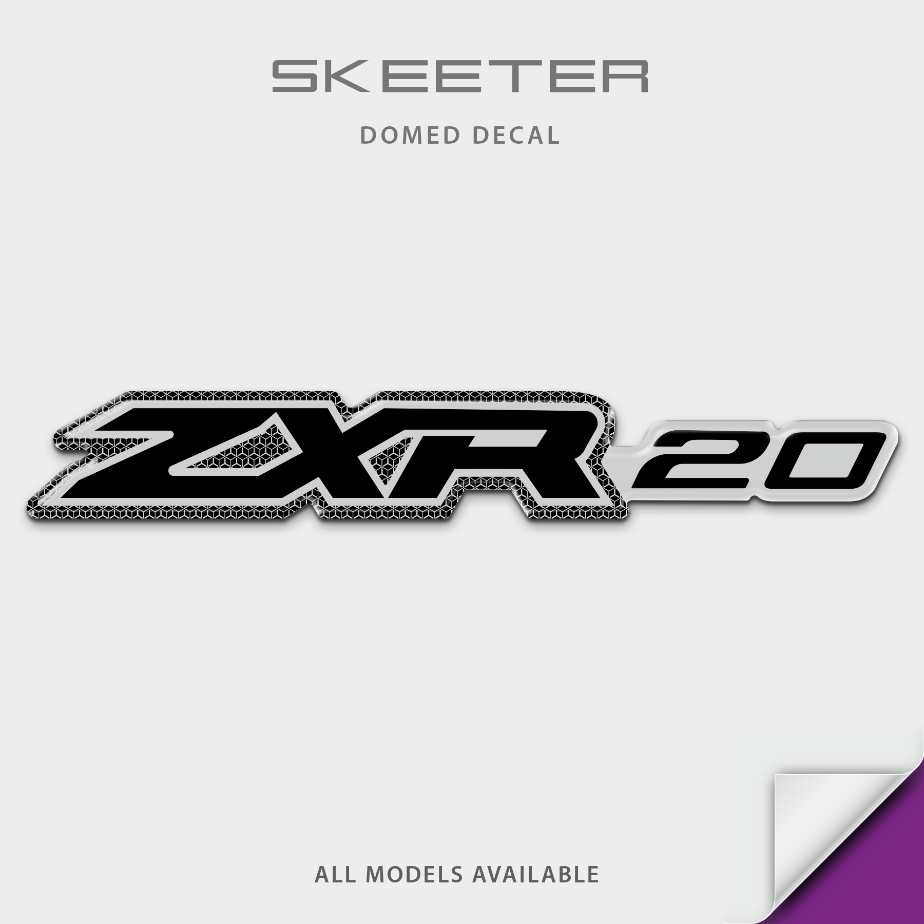 Skeeter ZXR Model Number Domed Boat Decal – Domed Numbers