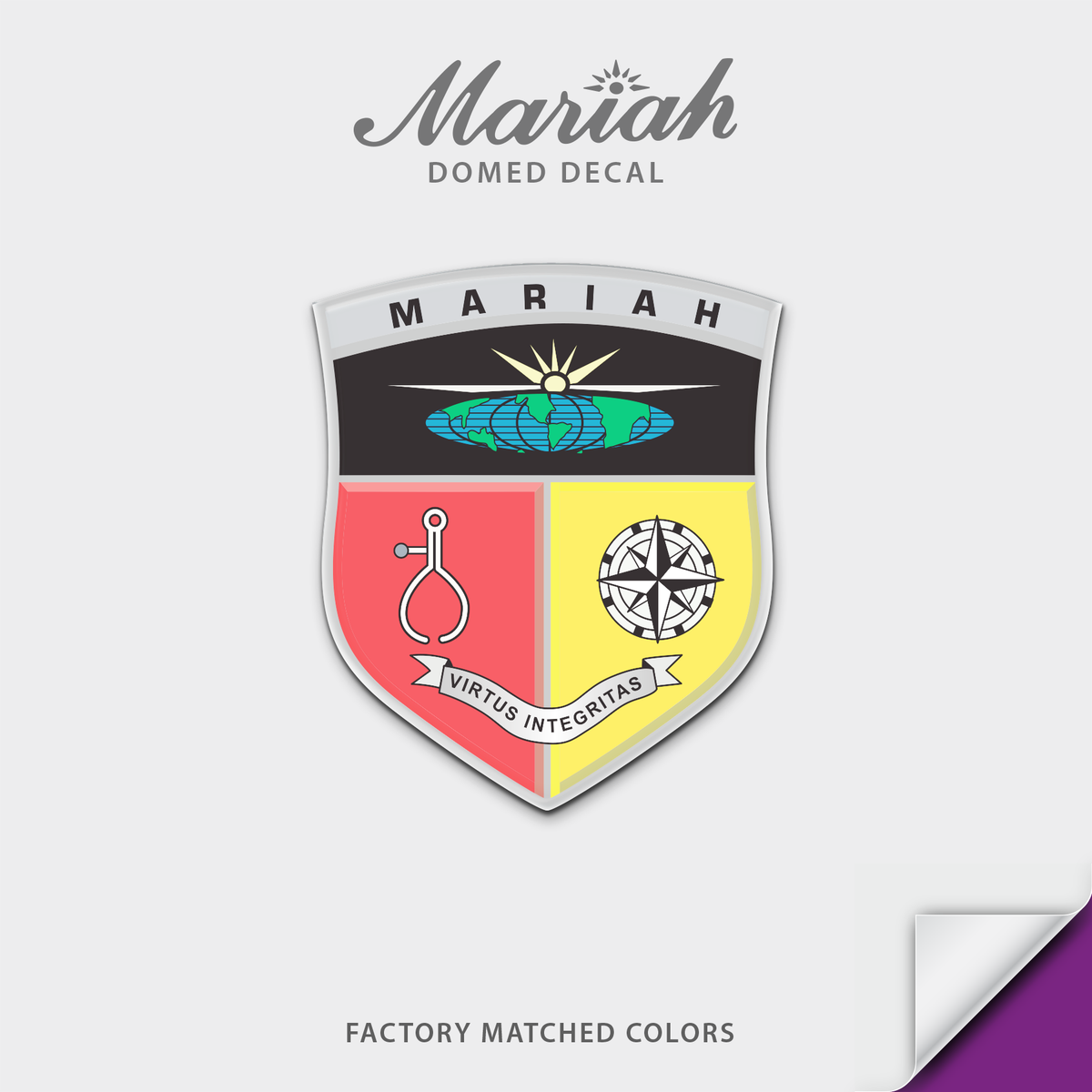 Mariah Boats Shield Domed Decal