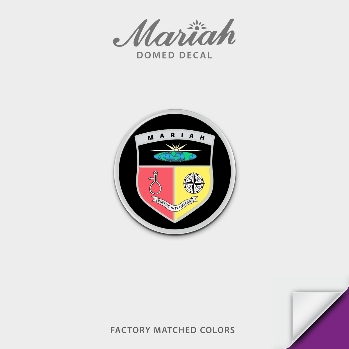 Mariah Boats Domed Circle Decal
