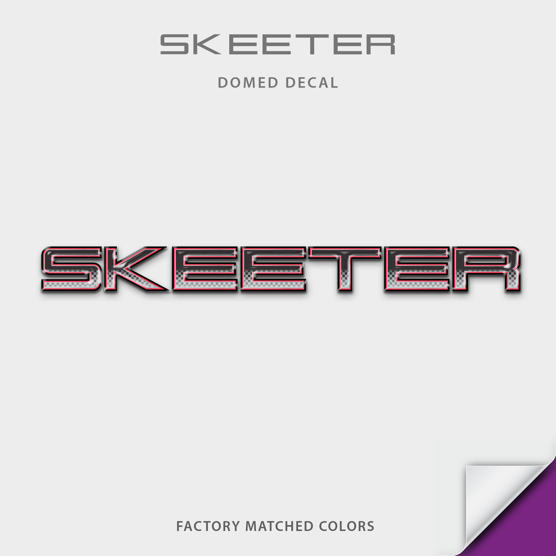 2000-2004 Skeeter Domed Boat Decal, Factory Matched Colors