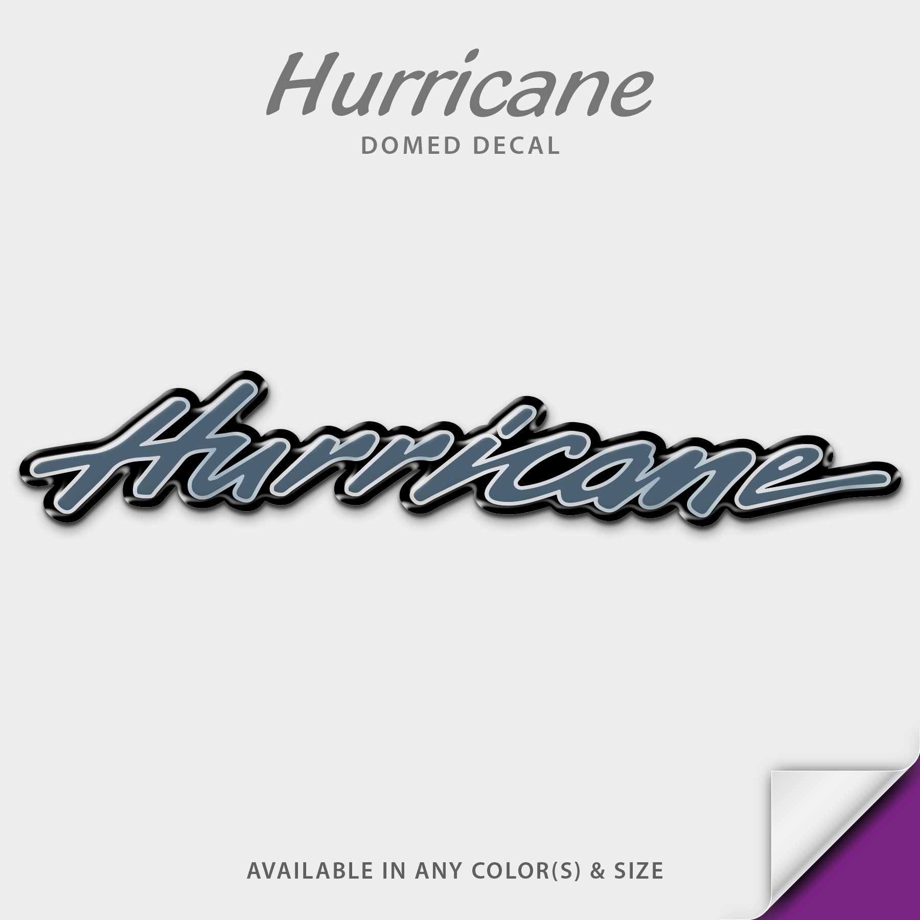Hurricane Domed Boat Decal