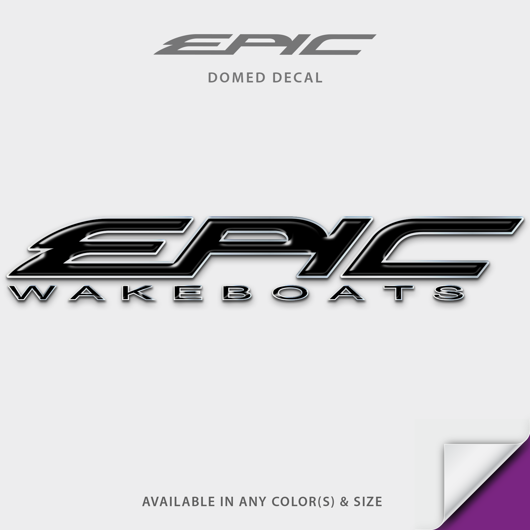 Epic Wakeboats Domed Boat Decal