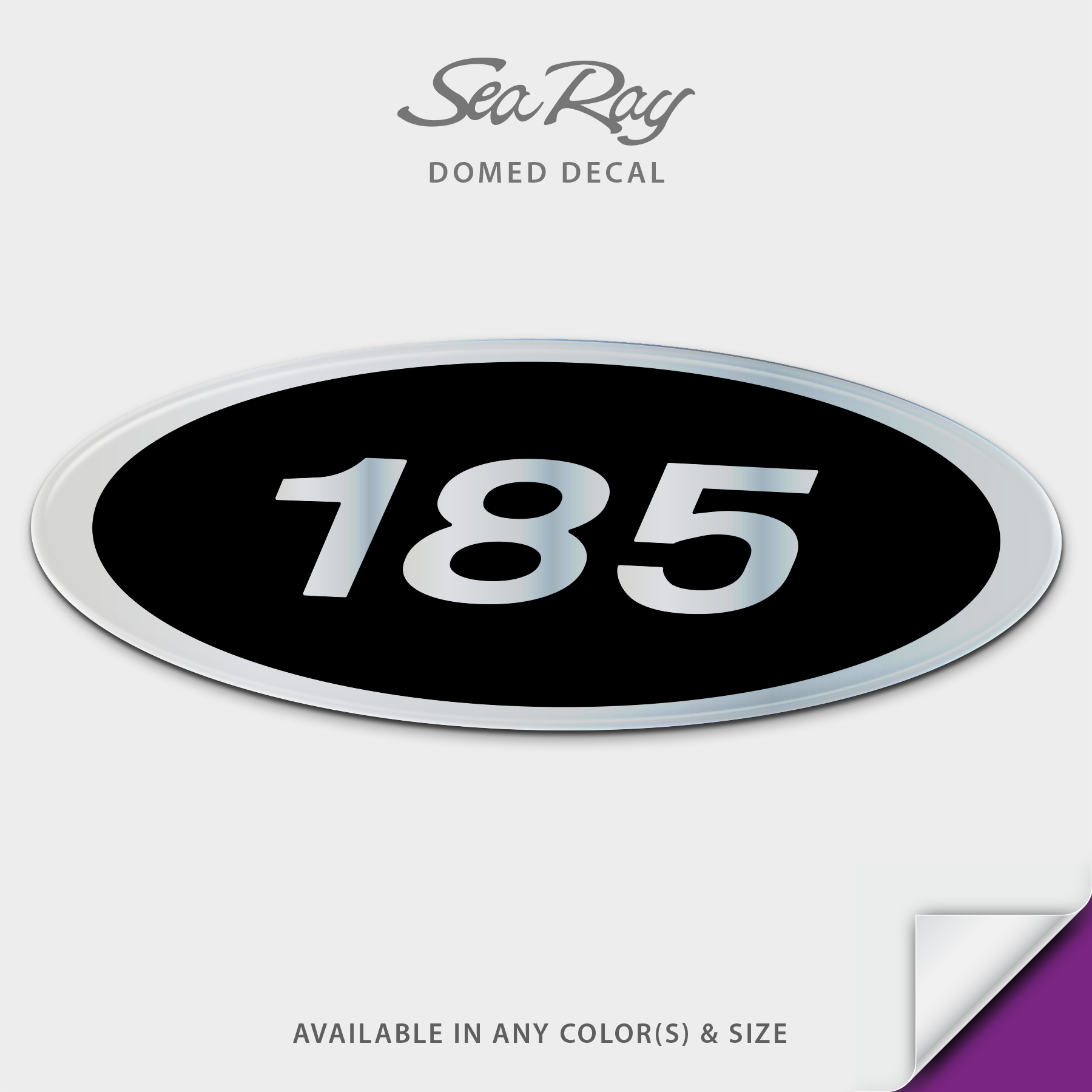 Sea Ray 185 Oval Domed Boat Decal