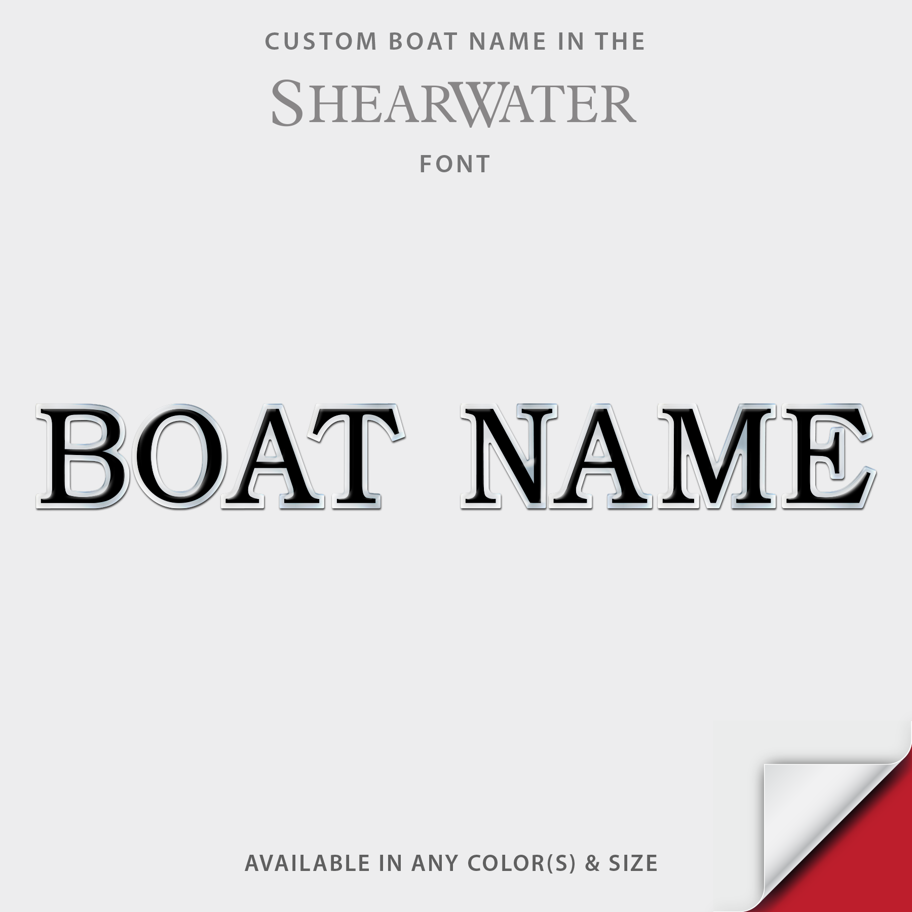 ShearWater Domed Boat Name