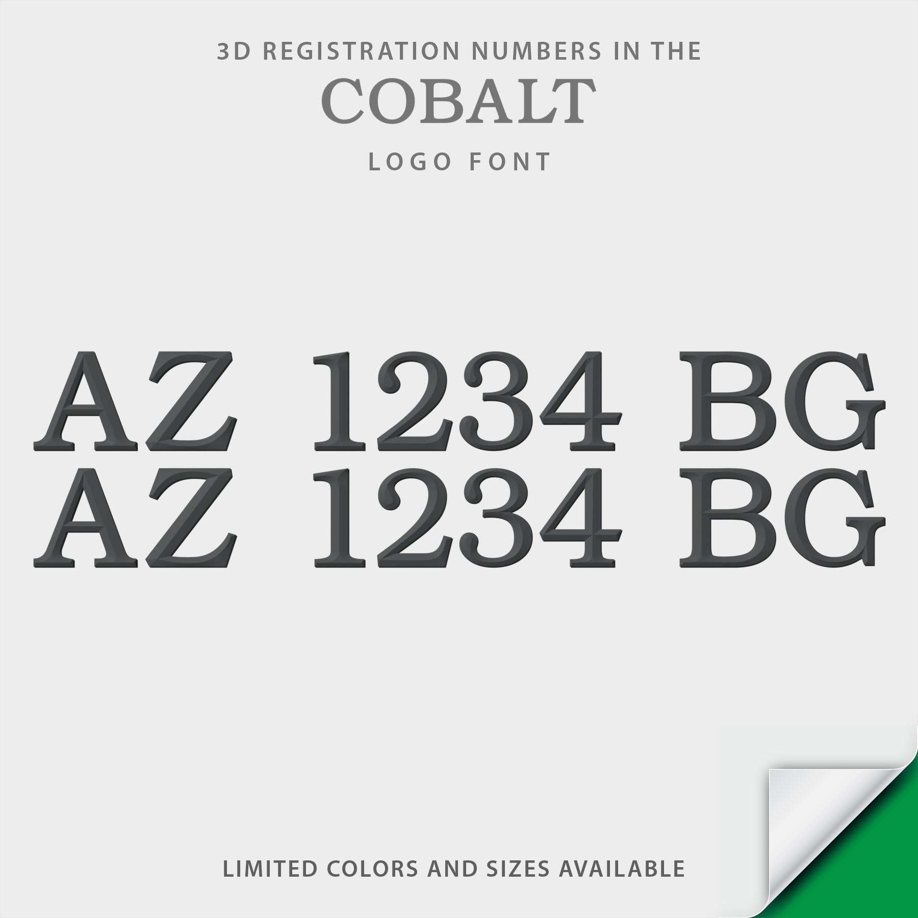 Cobalt Boat 3D Raised Registration by Domed Numbers