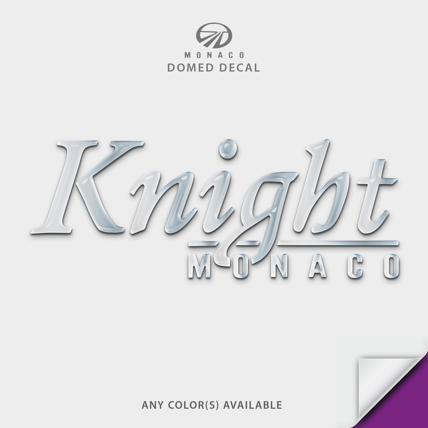 Monaco Knight RV Domed Decal