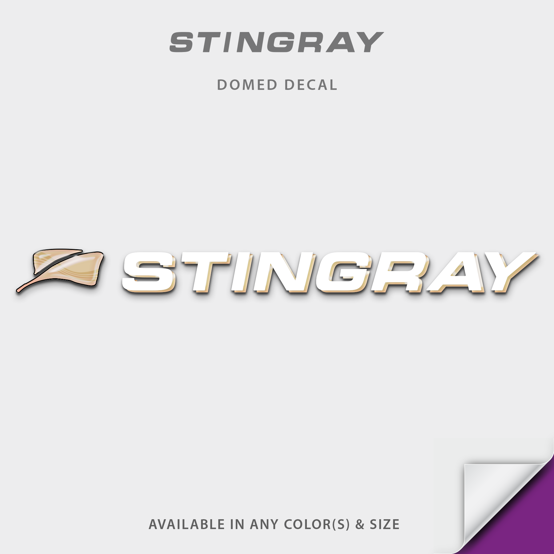 Stingray Boats Domed Boat Decal v3