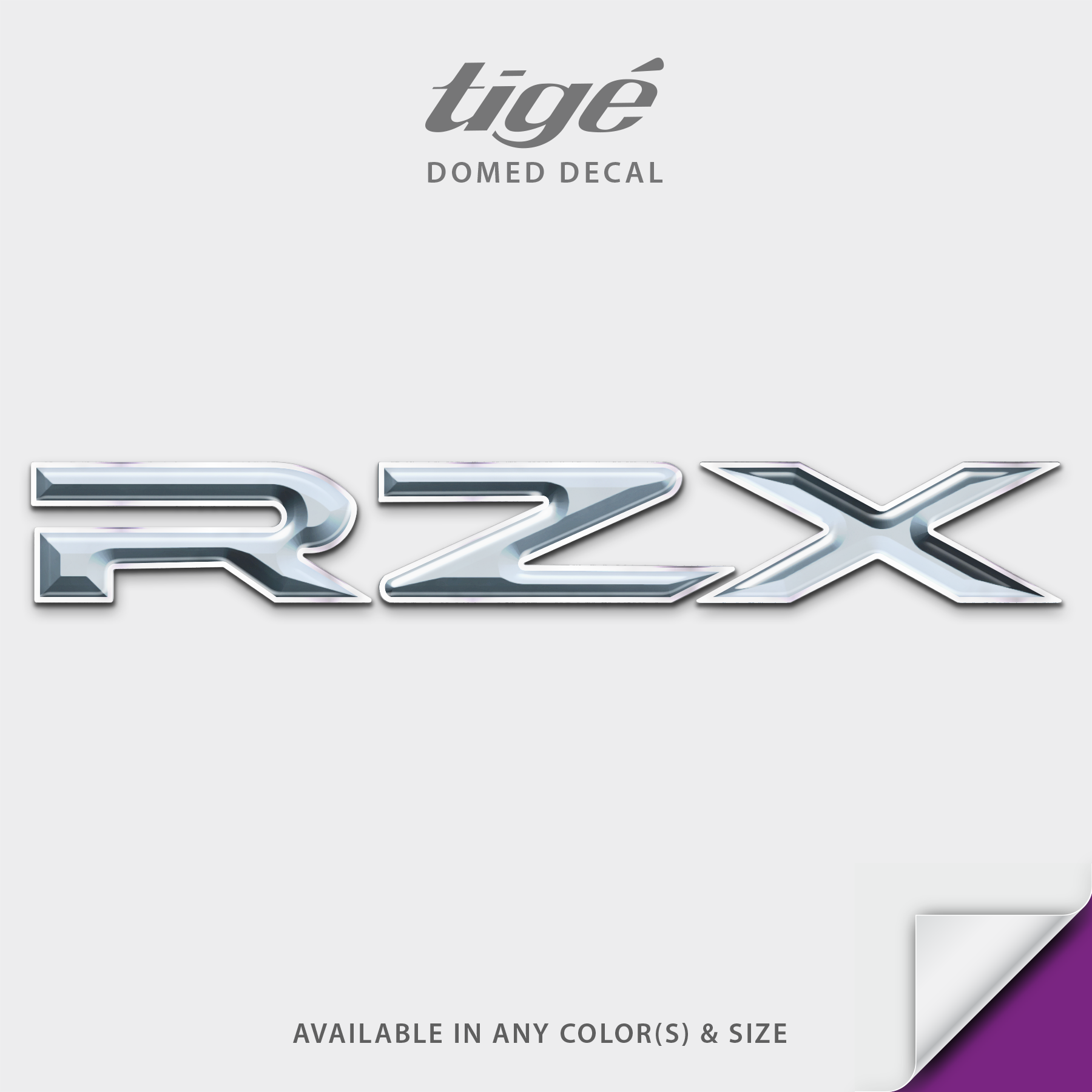 Tige RZX Domed Boat Decal