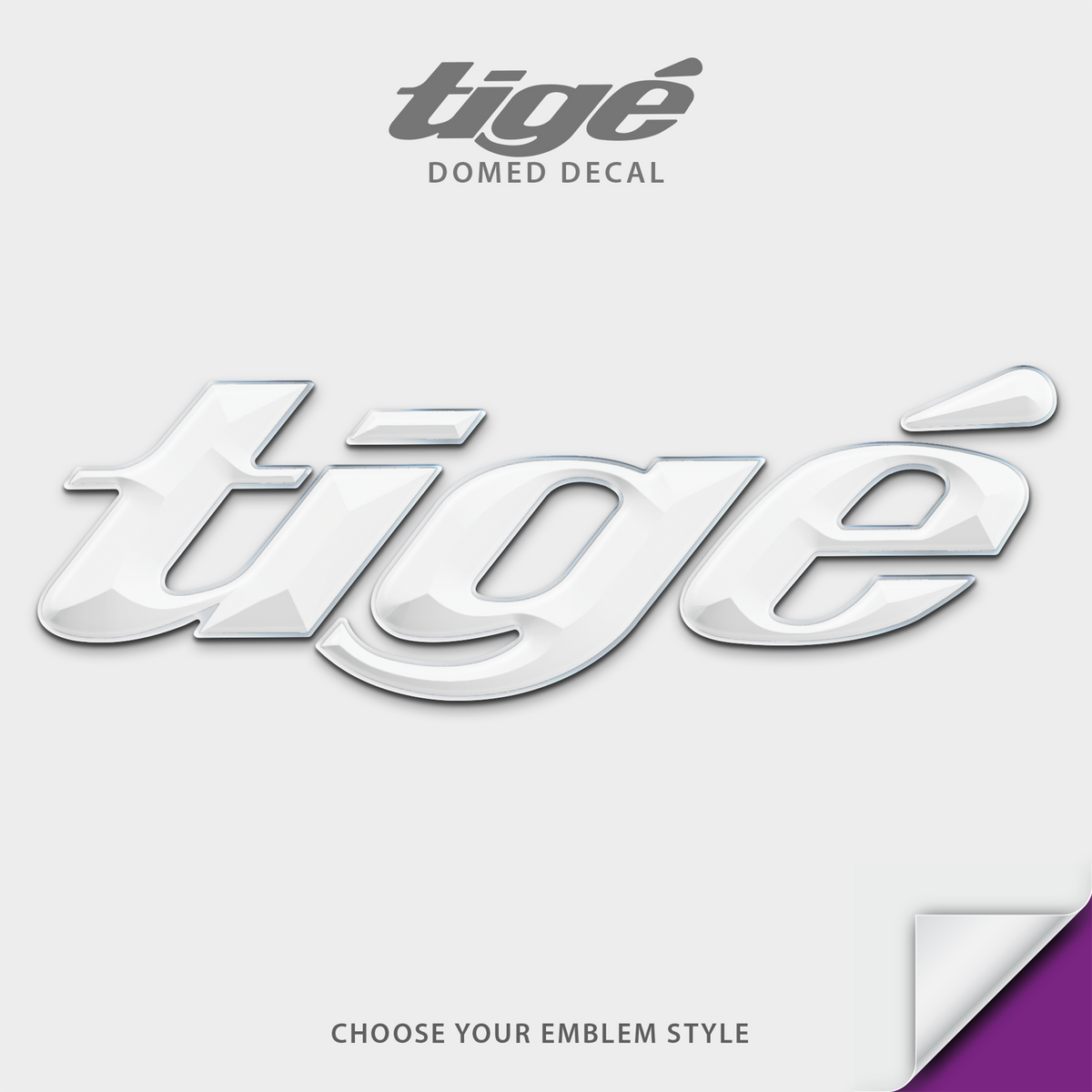 2016-2026 Tige Domed Boat Decal, Emblem Matched Colors