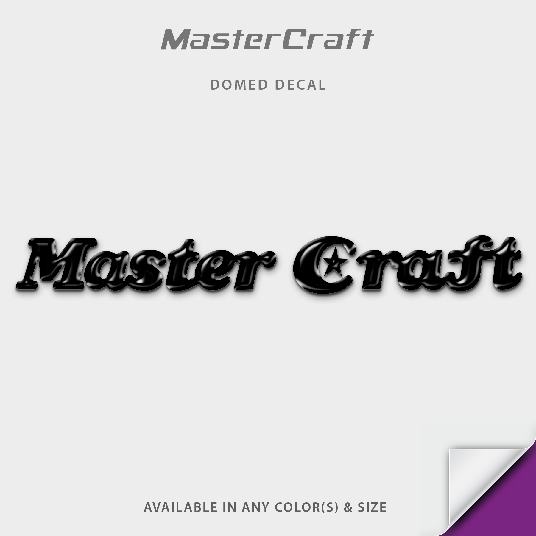 1985-1986, 1993 Mastercraft Stars & Stripes Domed Trailer Decal