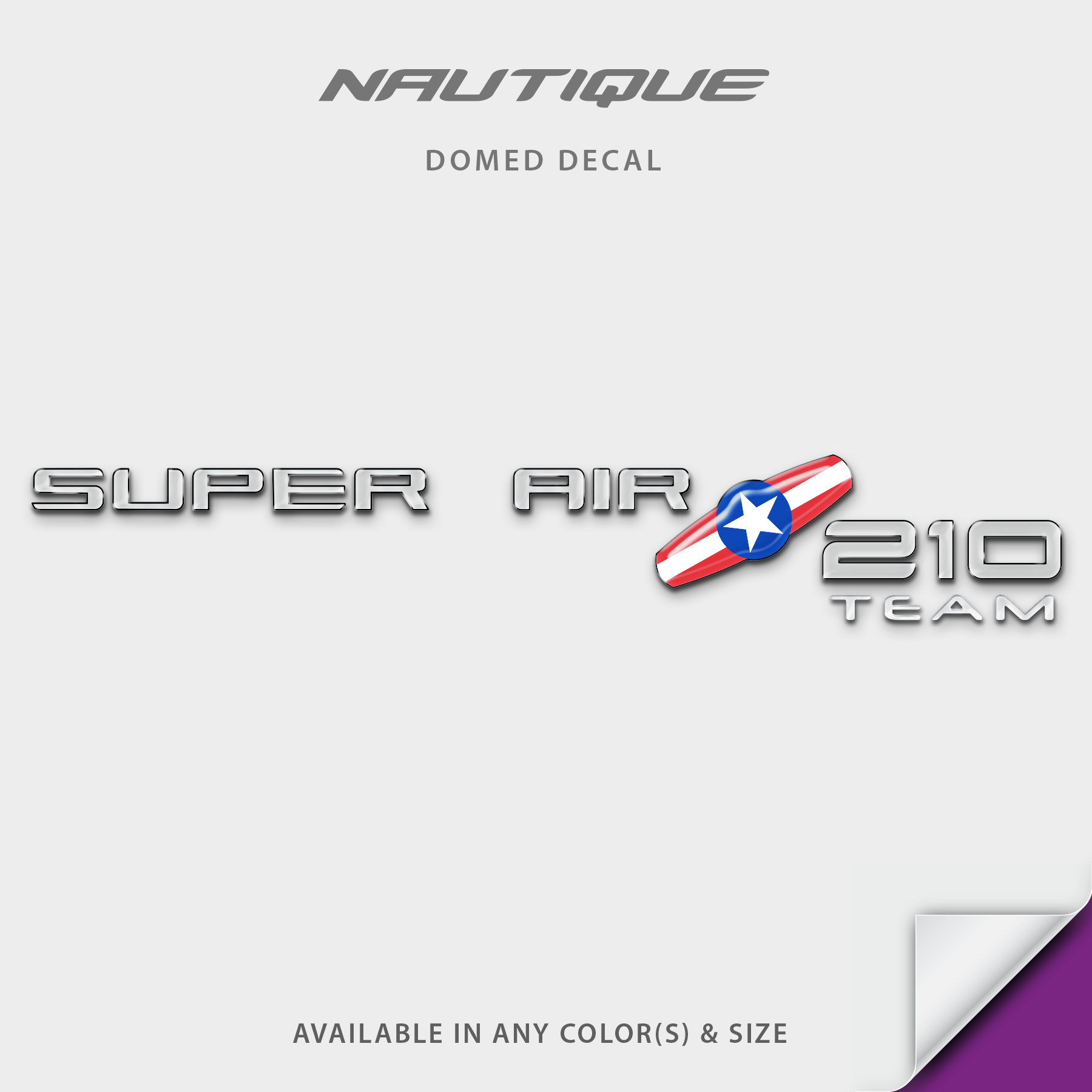2004-2005 Nautique Super Air 210 Team Domed Boat Decal