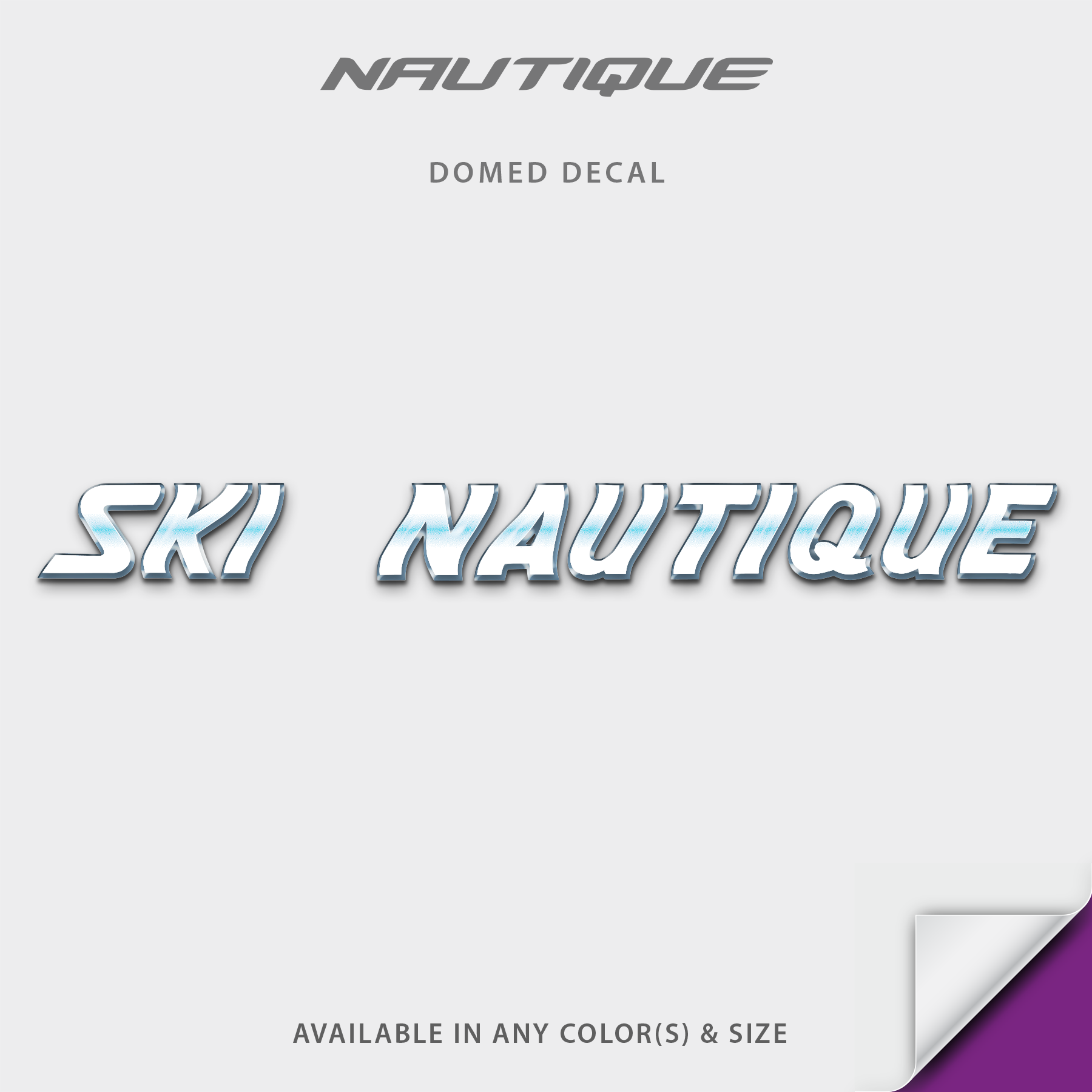 1991-1993 Nautique Ski Domed Boat Decal