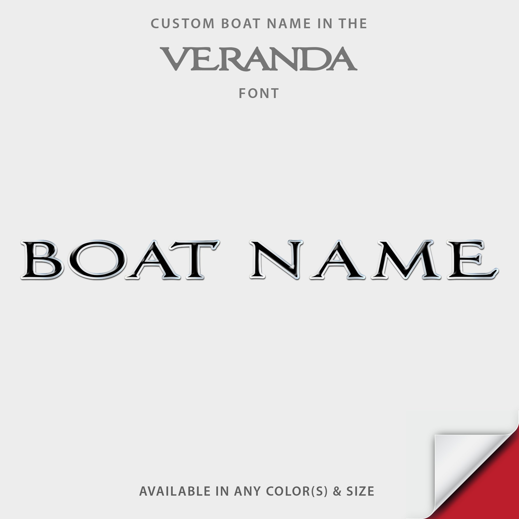 Veranda Domed Boat Name