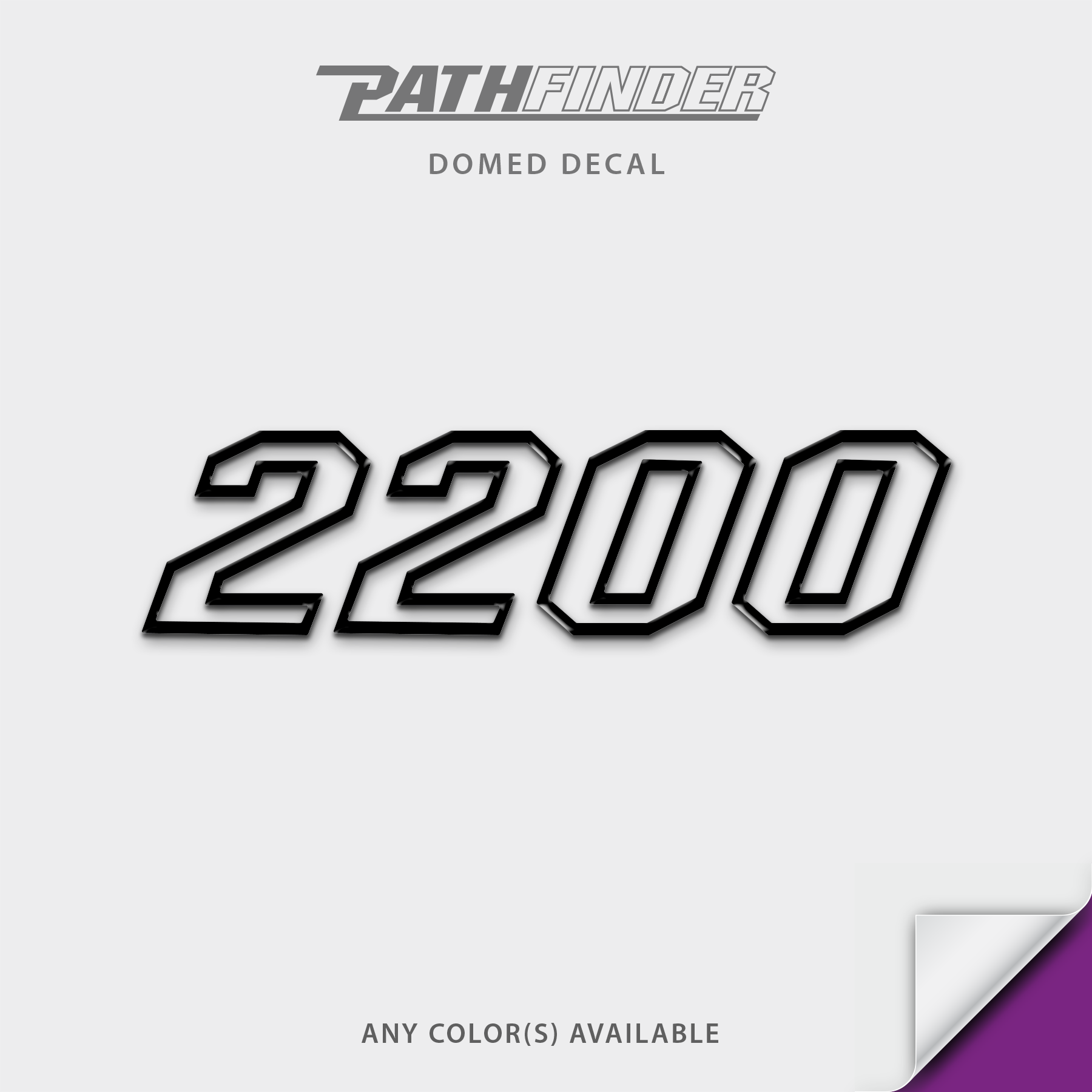 Pathfinder Domed Model Number Decal