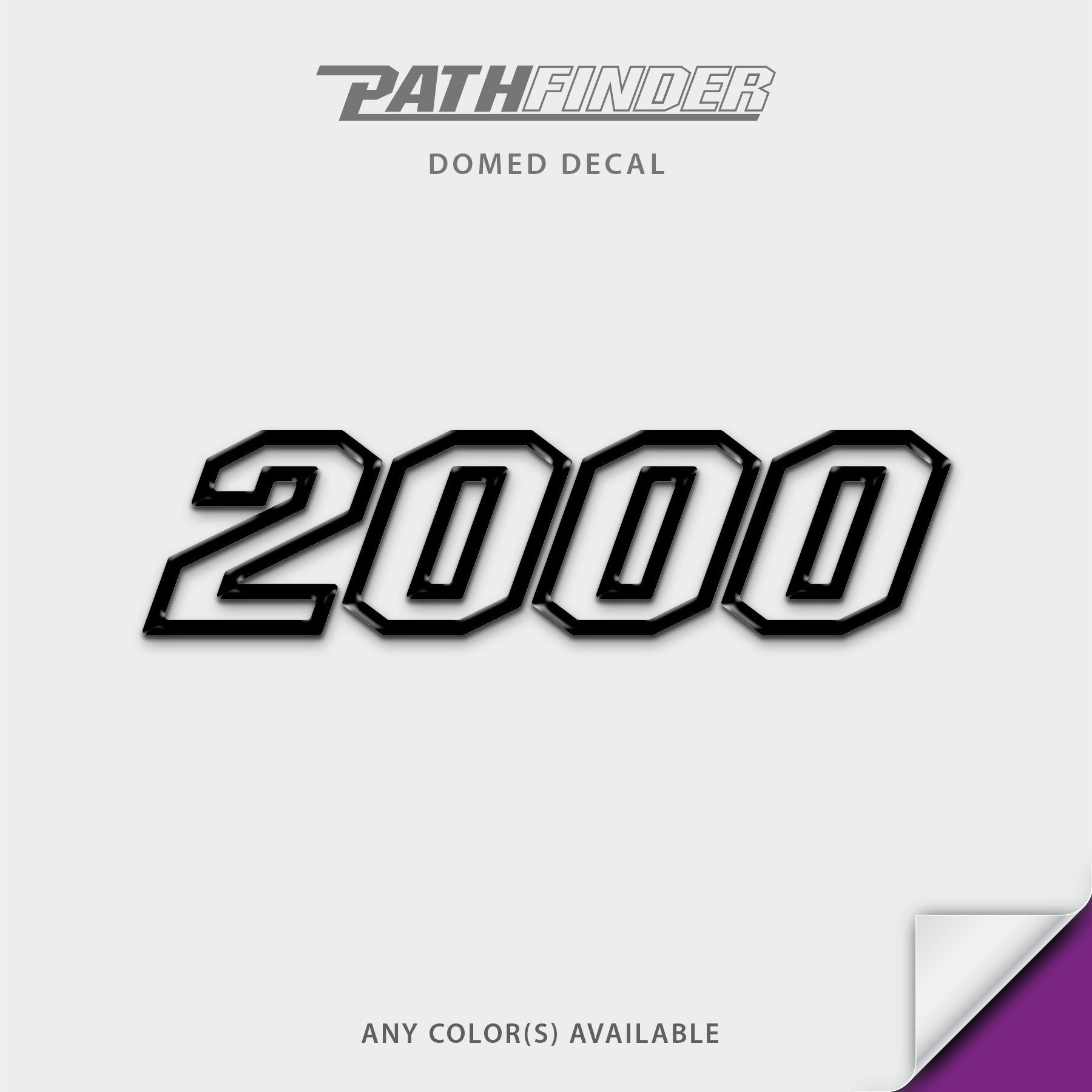 Pathfinder Domed Model Number Decal