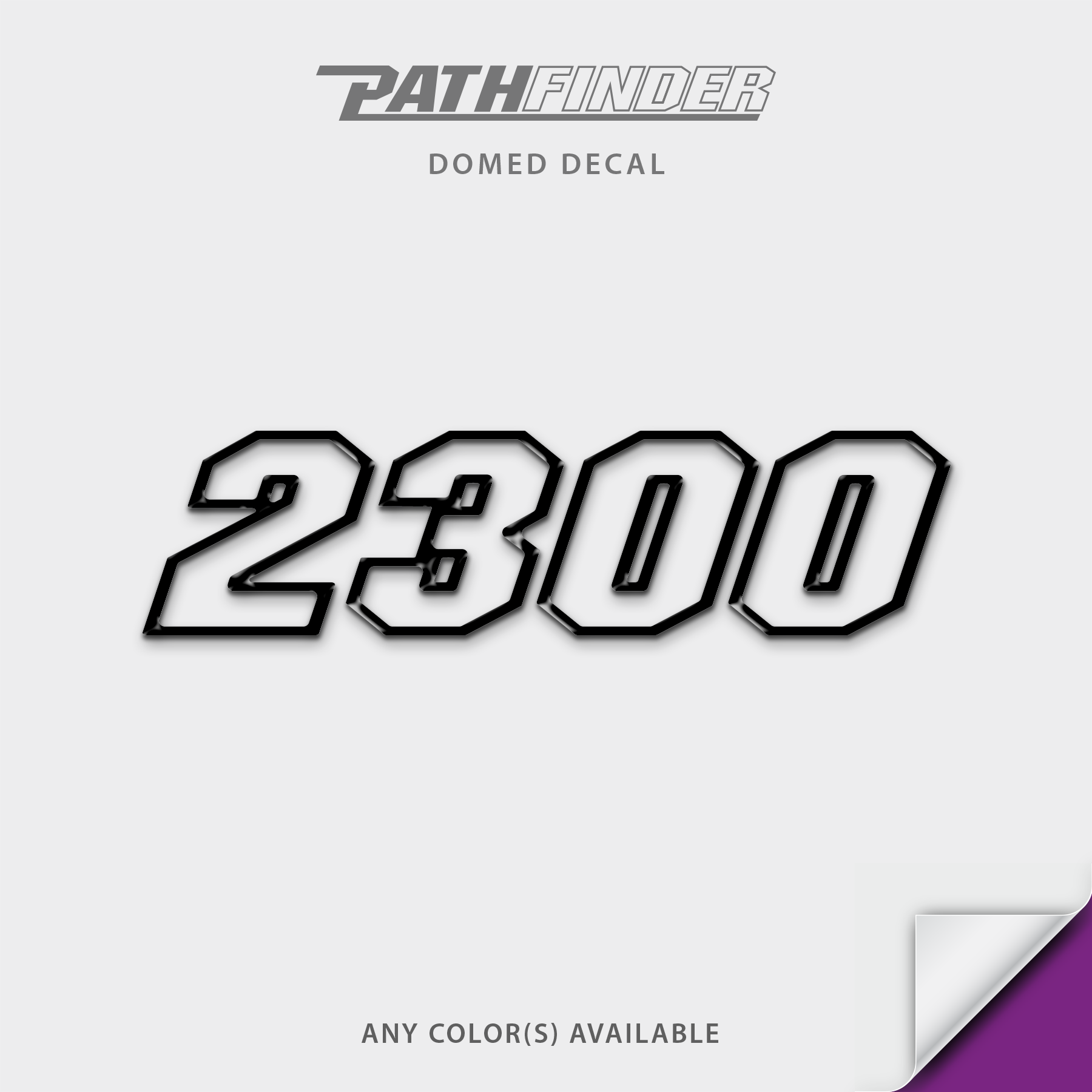 Pathfinder Domed Model Number Decal