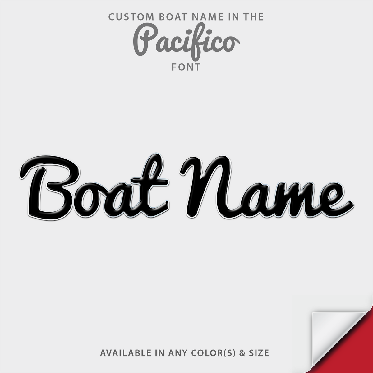 Pacifico Domed Boat Name