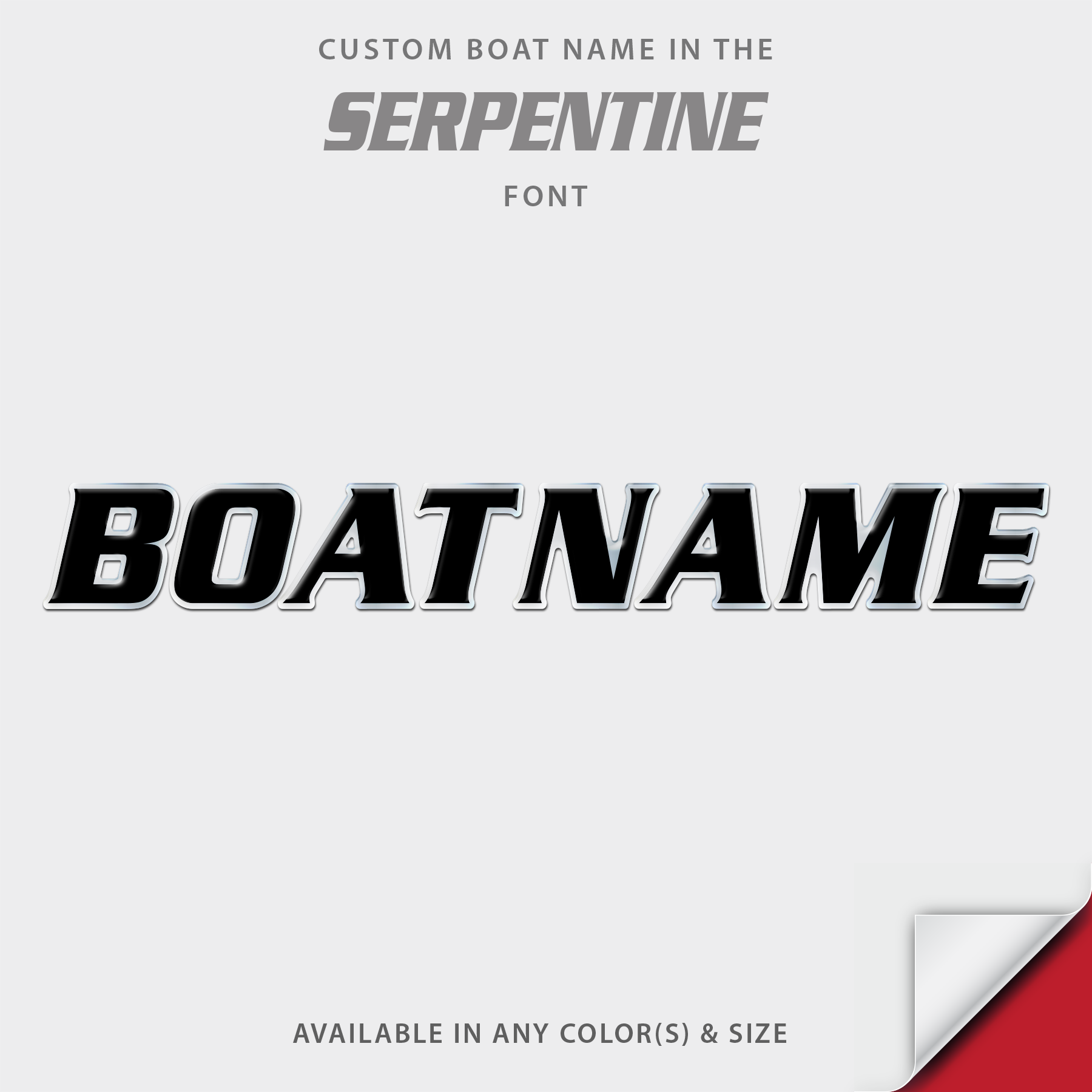 Serpentine Domed Boat Name