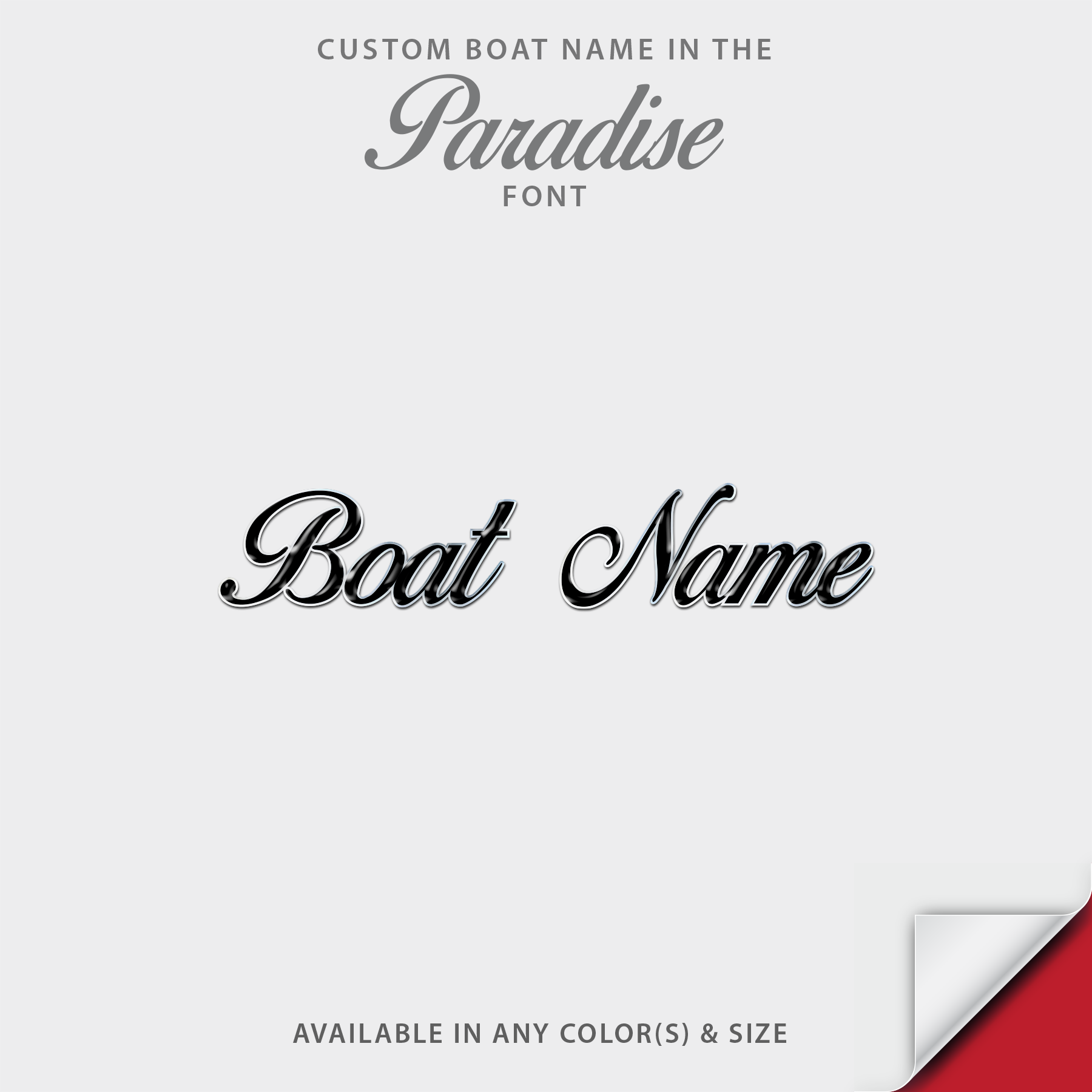Paradise Domed Boat Name