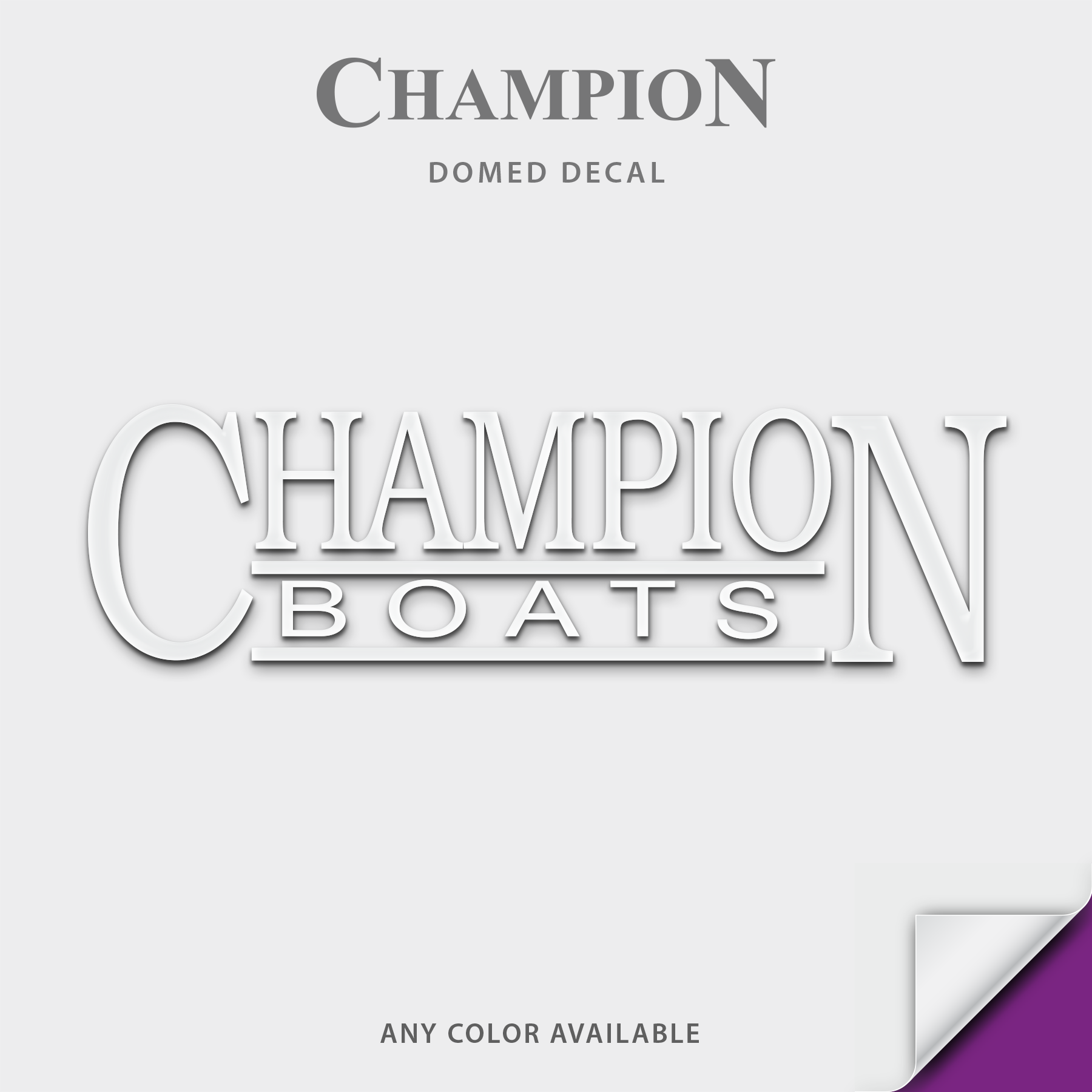 Champion Boats Domed Accessory Decal