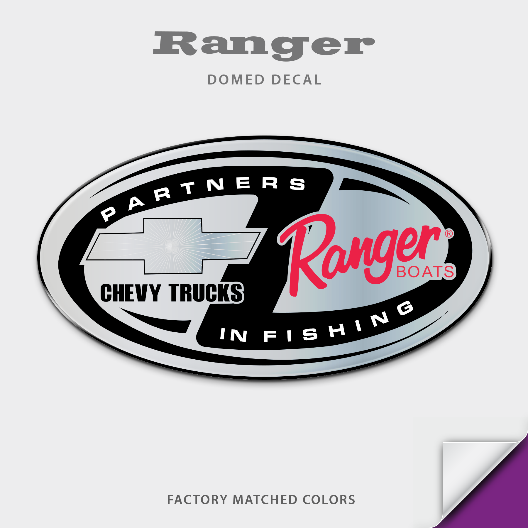 Ranger Boats Chevy Truck Domed Decal