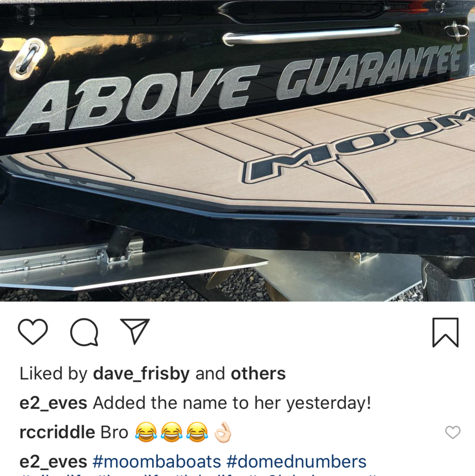 Moomba Domed Boat Name