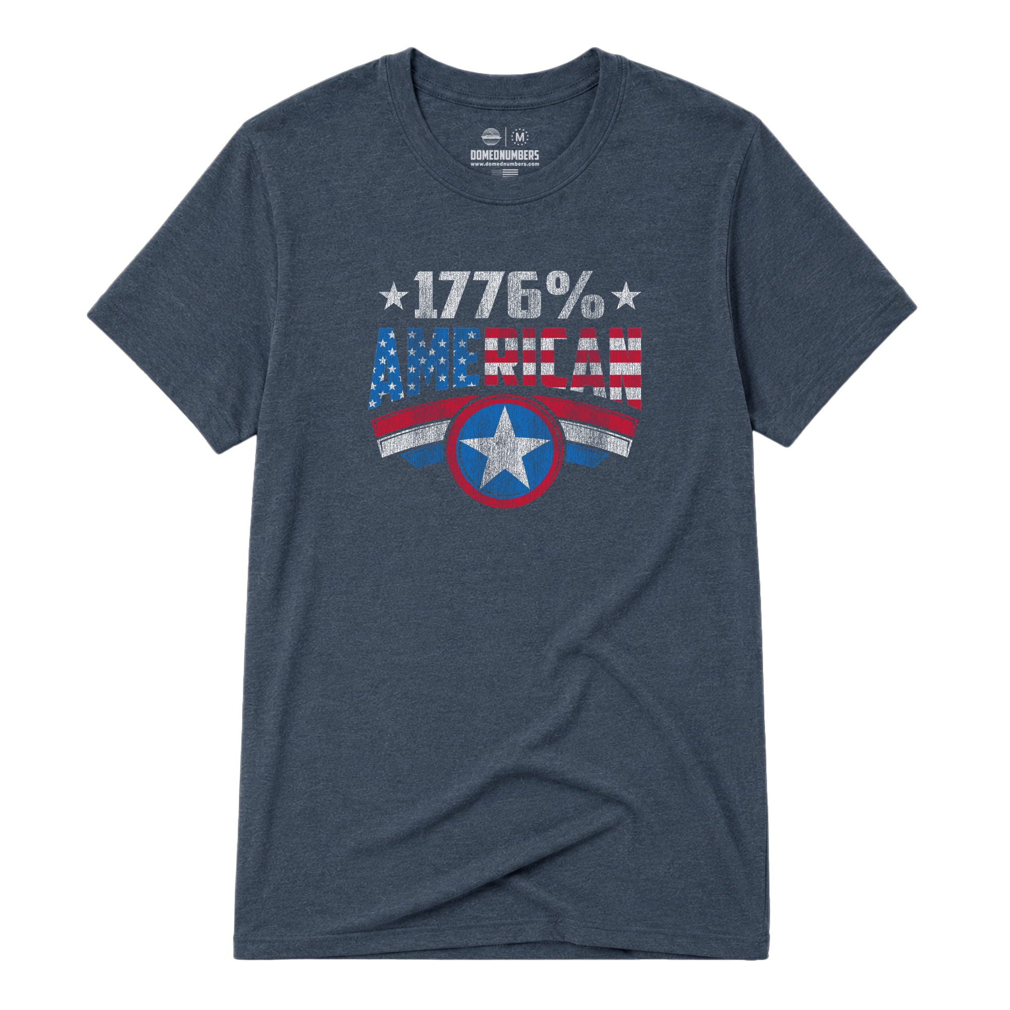 1776 Percent American, Adult Unisex Short Sleeve Tee