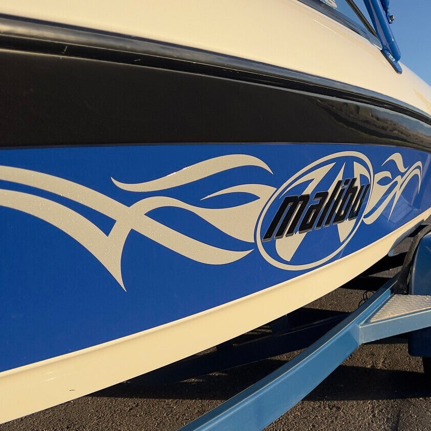 2002 2003 Malibu Wakesetter VLX Tribal Decal by Domed Numbers