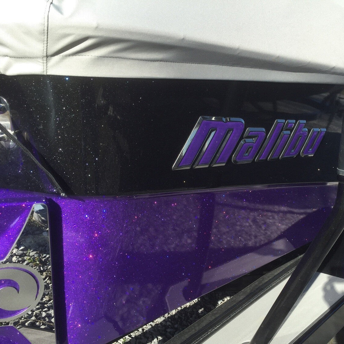2015 2016 Malibu Boats Purple Metallic Decal Insert for Boat Emblem by Domed Numbers Wakesetter