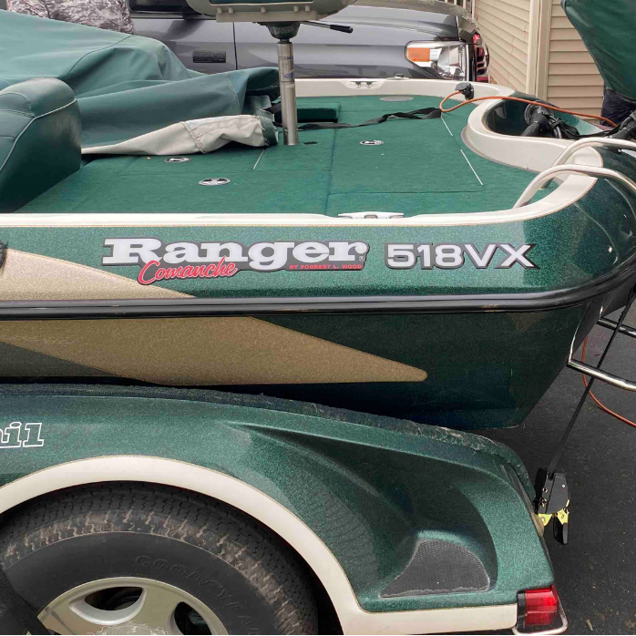 1995-1997 Ranger with Comanche Model Number Domed Boat Decal