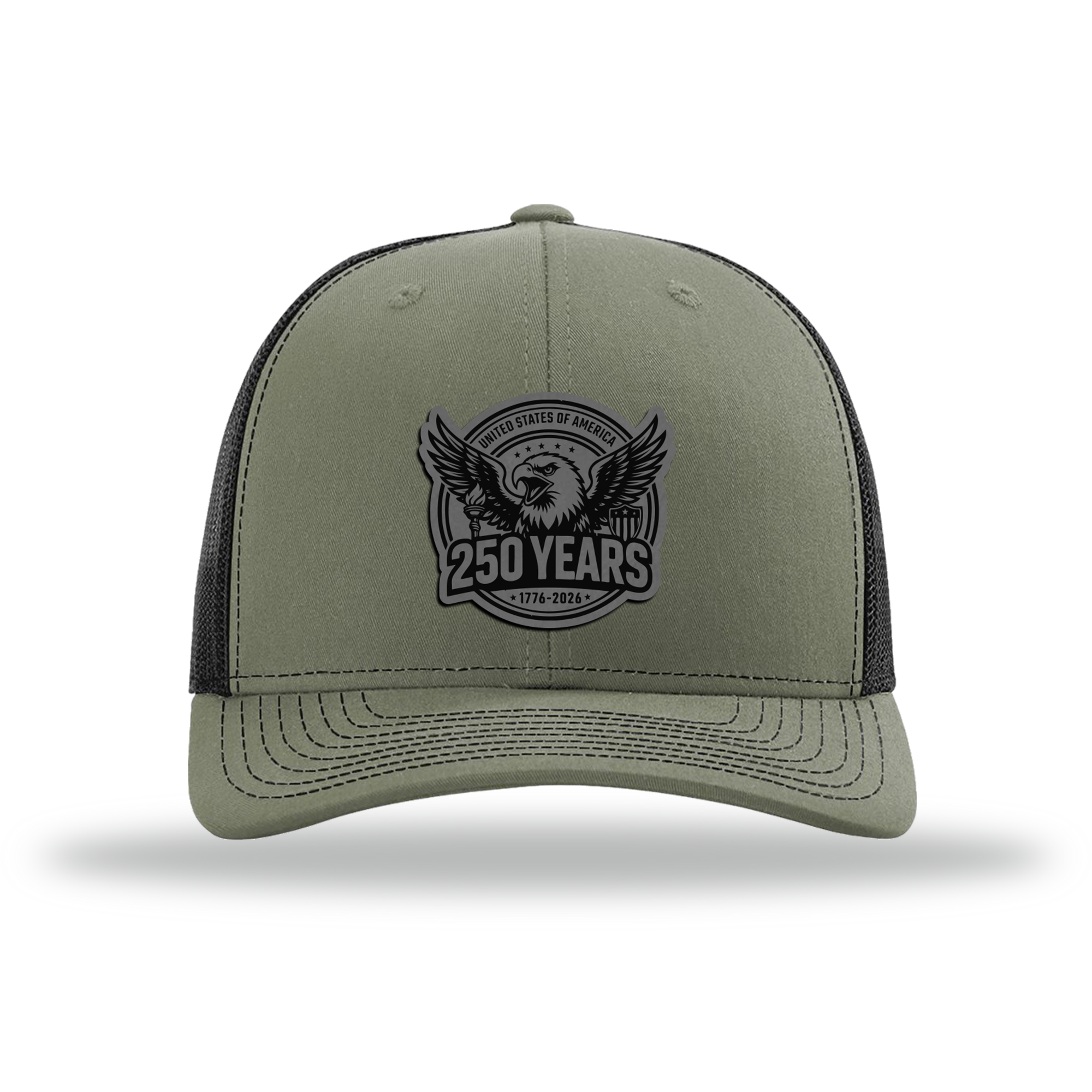 250 Eagle | Richardson 112 Leather Patch Hat