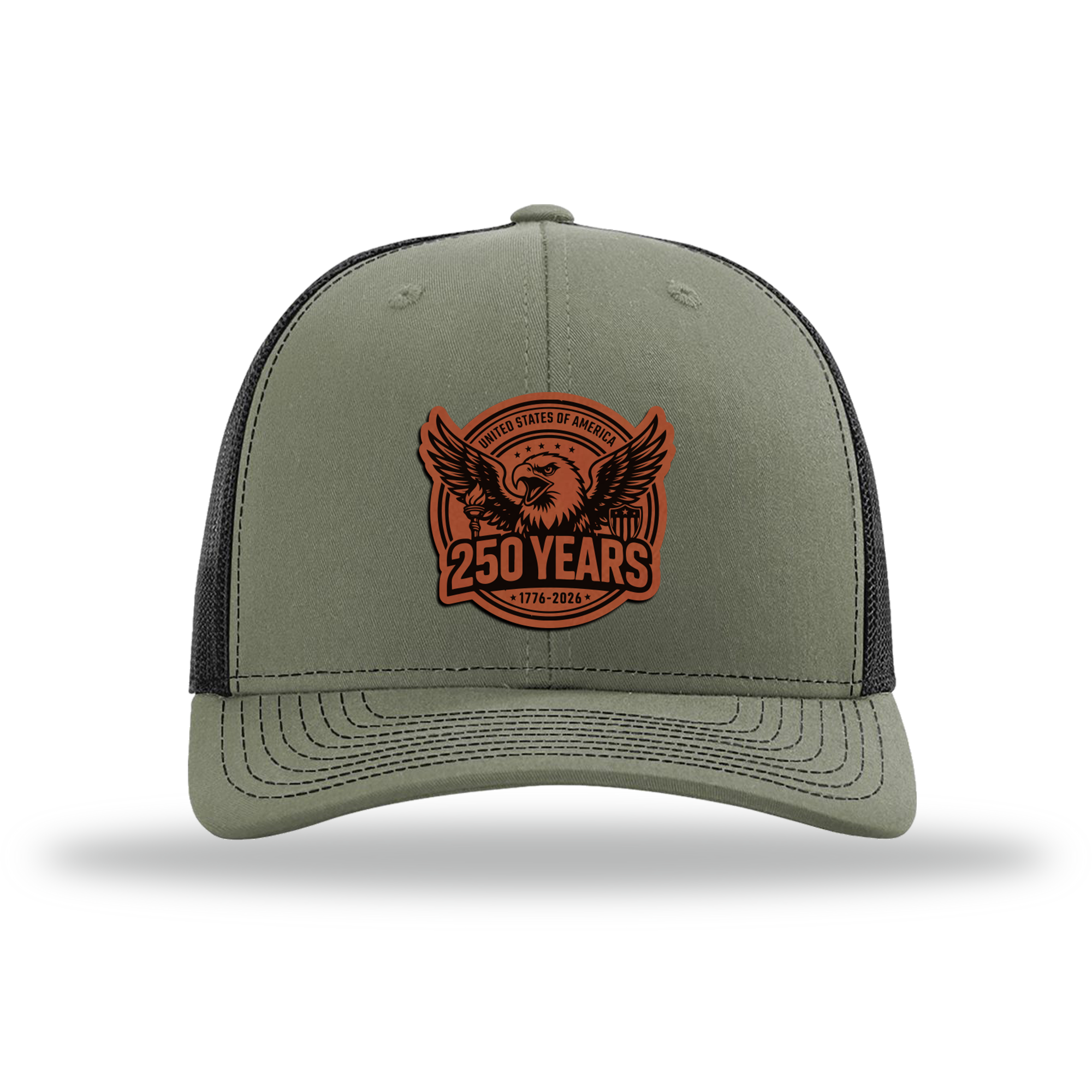 250 Eagle | Richardson 112 Leather Patch Hat