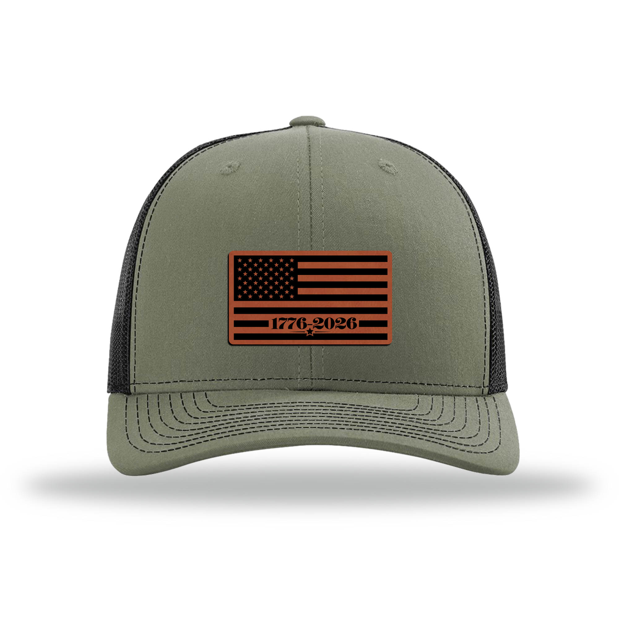 250 Flag | Richardson 112 Leather Patch Hat