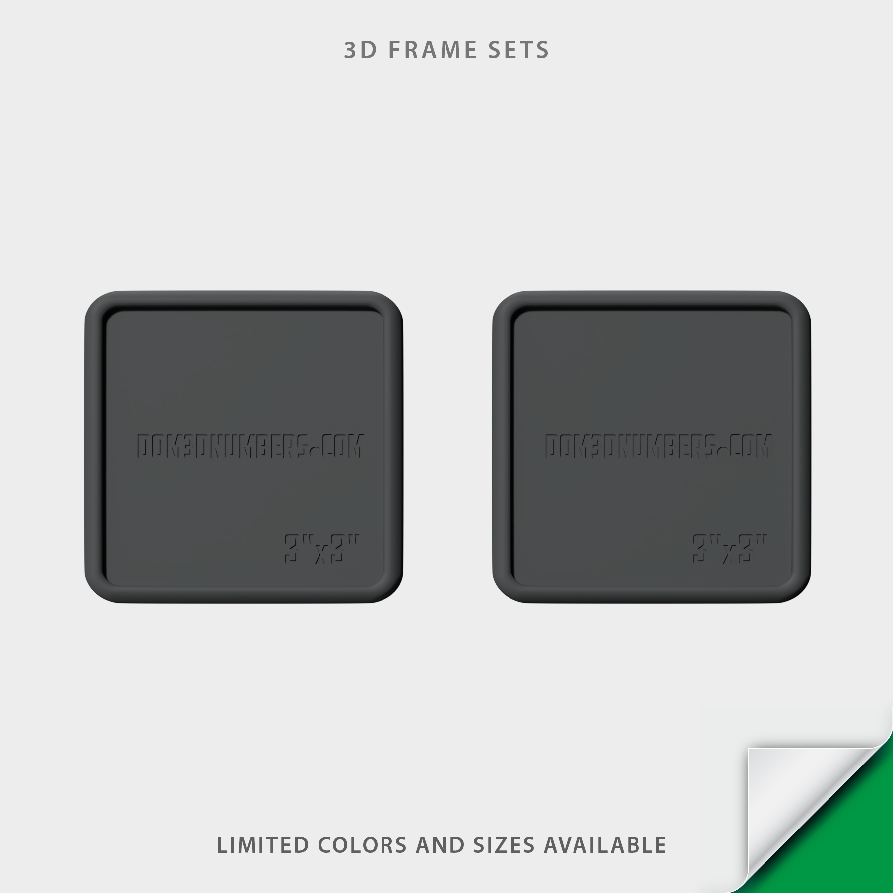 3D Emblem Frame Set for State Validation Decal