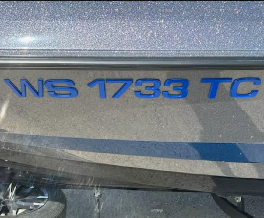 Vexus Boat Registration Number in Vapor Blue