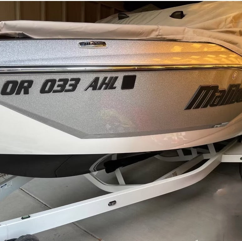 Malibu Boats 3D Emblem Registration by Domed Numbers