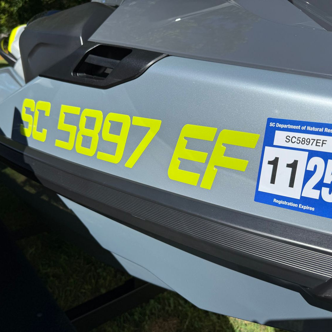 Sea Doo RXP RTXx Registration Decal