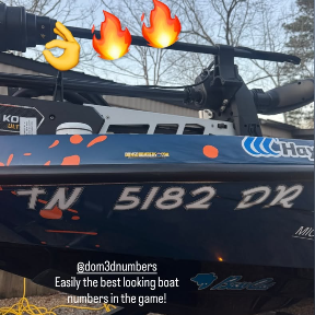 Bass Cat Boats Registration by Domed Numbers