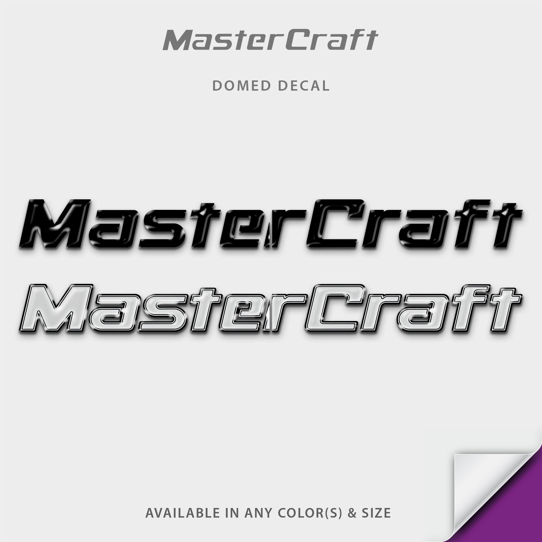 MasterCraft Domed Boat Transom Decal