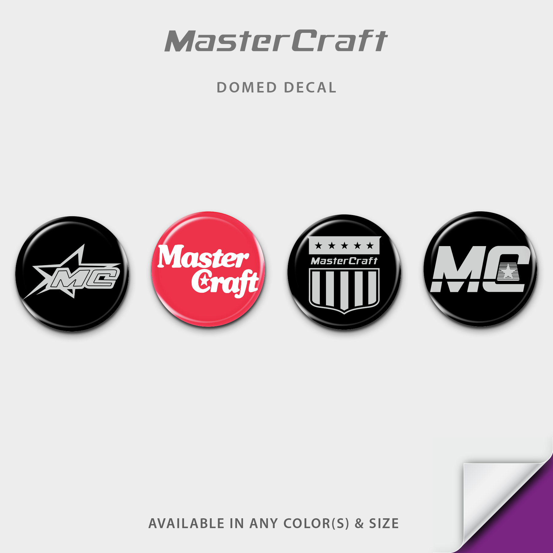 MasterCraft Circle Domed Steering Wheel Decal