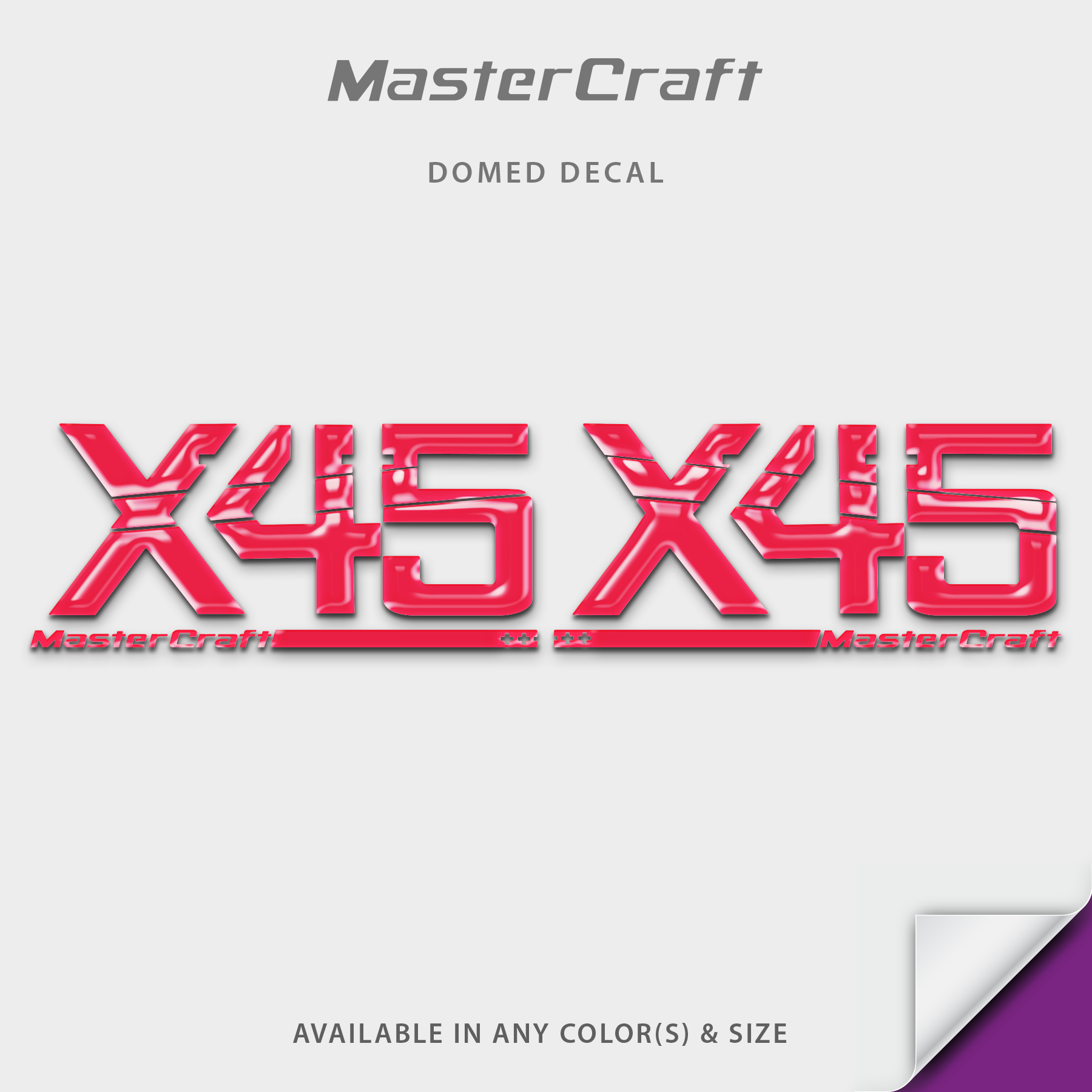 2006-2007 MasterCraft X45 Domed Boat Decal Set