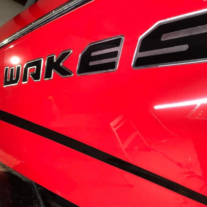 Malibu Wakesetter Domed Boat Decal by Domed Numbers 10