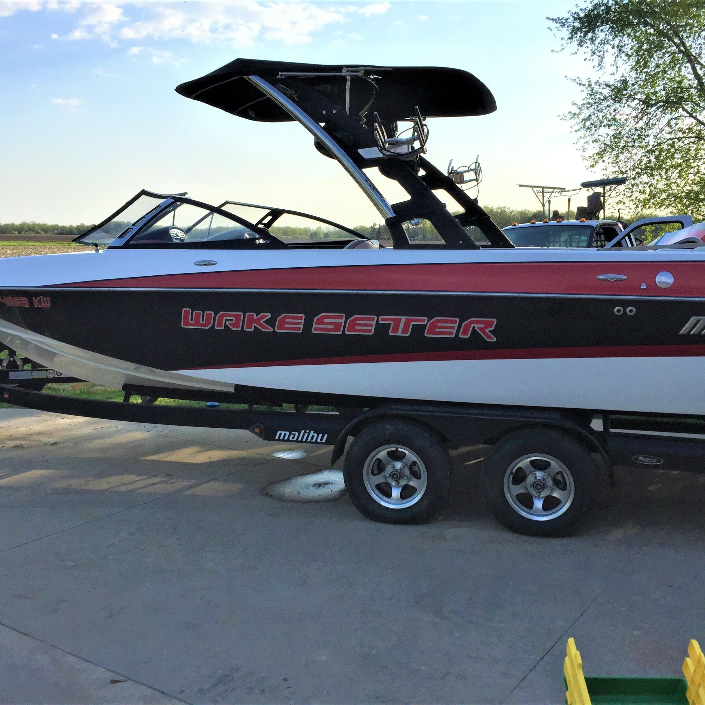 Malibu Wakesetter Domed Boat Decal by Domed Numbers 4